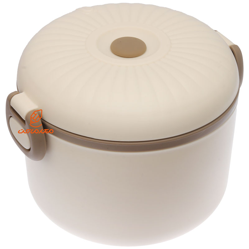 ظرف غذا دو طبقه دایره ای F820 کرمی BEIKE (3)