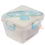 ظرف غذا یک طبقه گیاهی B528 کرم آبی (2)