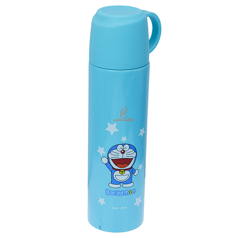 فلاسک 500 میل لیوان دار 606 آبی طرح گربه