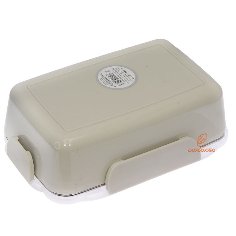 ظرف غذا دو خانه کرم داخل استیل 2309 SANYUEYIPIN (1)