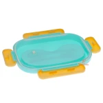 ظرف غذا سه خانه یک طبقه گیاهی 2445 آبی (1)