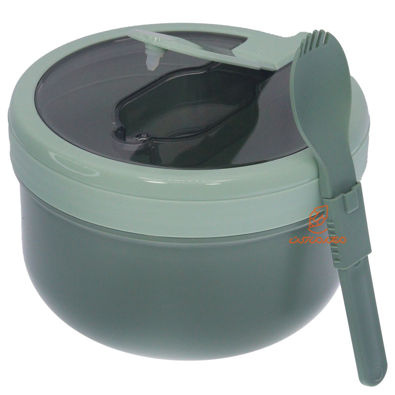 ظرف غذا دایره ای یک طبقه سبز (4)