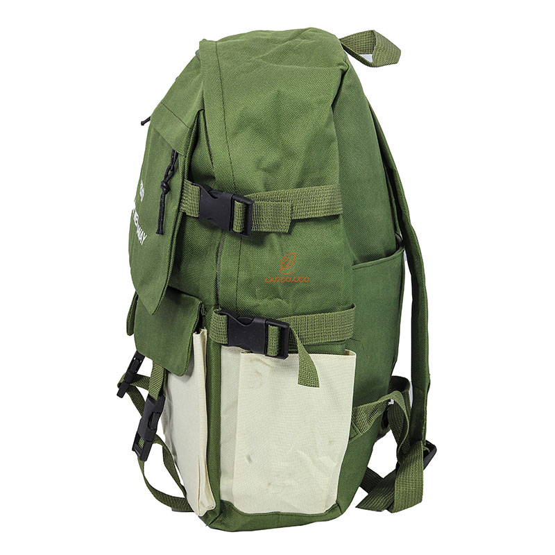 کوله پشتی چهار تکه سبز کرمی (6)