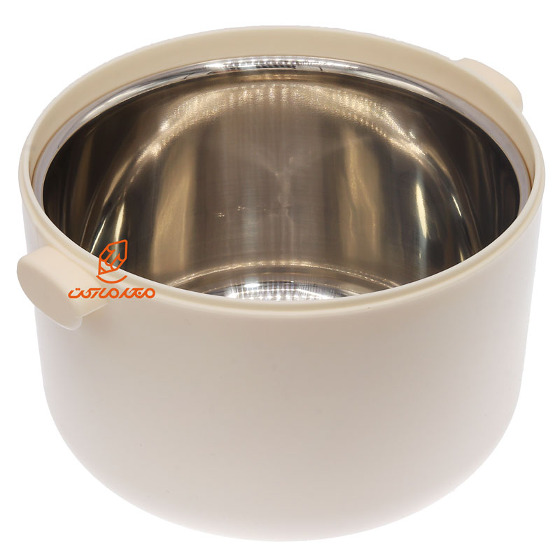 ظرف غذا دو طبقه دایره ای F820 کرمی BEIKE (5)