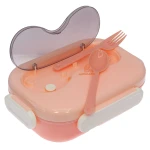 ظرف غذا سه خانه یک طبقه گیاهی 2445 گلبهی (4)