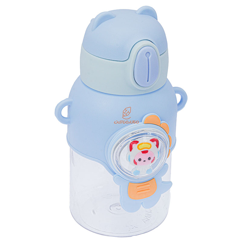 قمقمه فانتزی عروسک دار طرح دایناسور آبی (3)