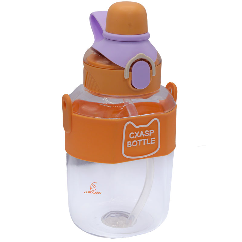 قمقمه نی دار 800 میل 386 نارنجی CXASP BOTTLE