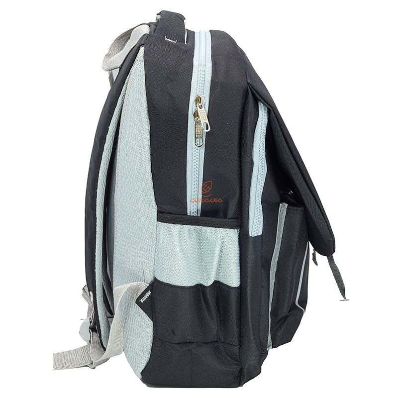 کوله پشتی دخترانه مشکی سه زیپ (3)