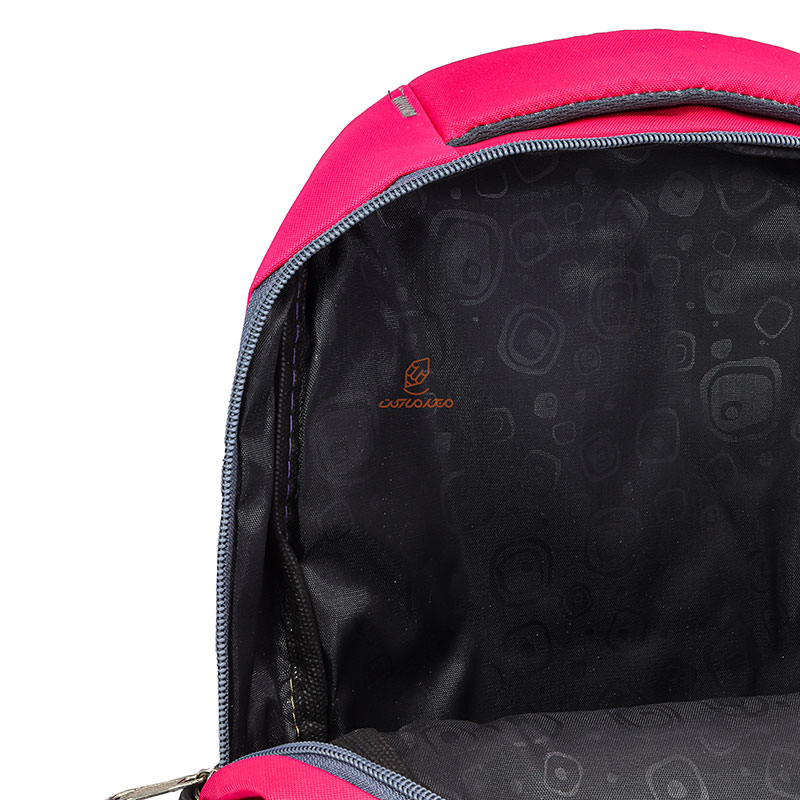 کوله پشتی دخترانه سرخابی سه زیپ (1)