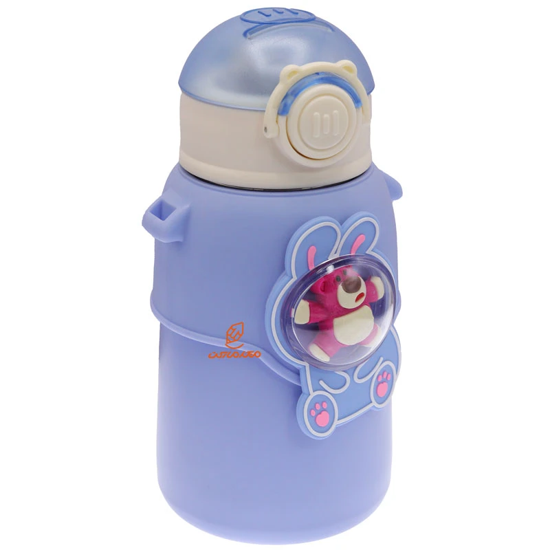 فلاسک فانتزی 600 میل کد AX013 آبی طرح خرس (2)