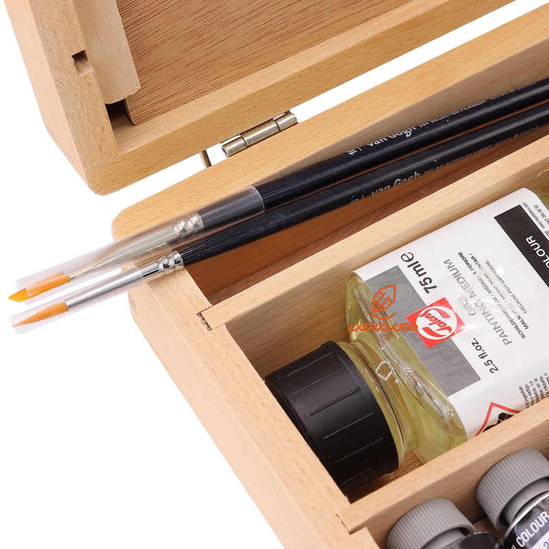 ست رنگ روغن 10 رنگ جعبه چوبی ونگوگ VAN GOGH (10)