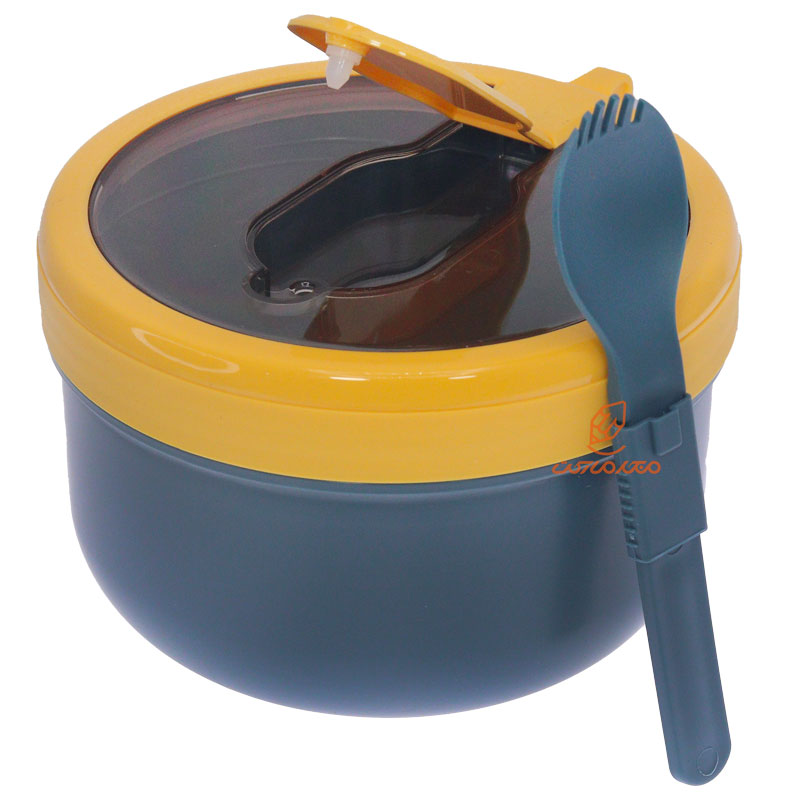 ظرف غذا دایره ای یک طبقه آبی (4)