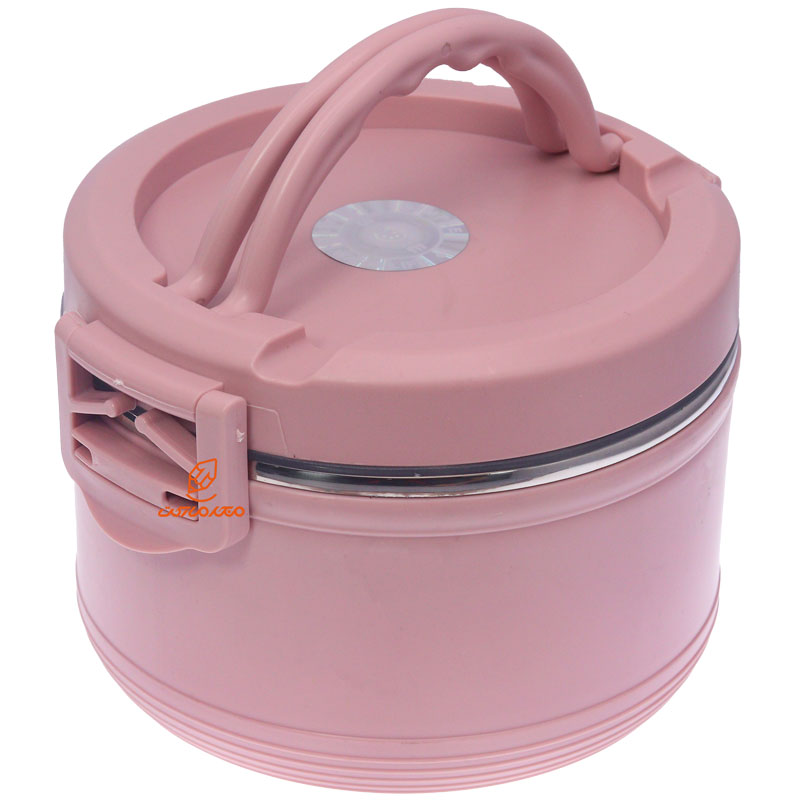 ظرف غذا یک طبقه صورتی داخل استیل 2120 SIMPLE