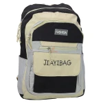 کوله پشتی دخترانه مشکی کرمی JIAYIBAG (5)