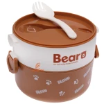 ظرف غذا دو طبقه 3074 قهوه ای خرس BEAR (1)