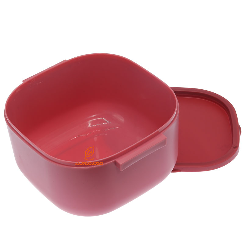 ظرف غذا یک طبقه مربعی X320 صورتی (1)