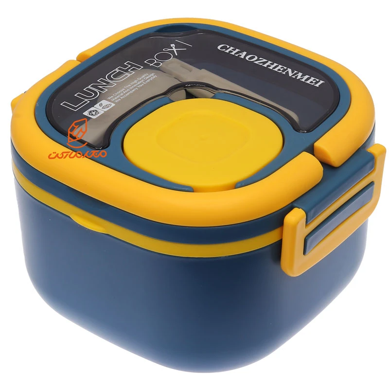 ظرف غذا یک طبقه مربعی X320 آبی (2)