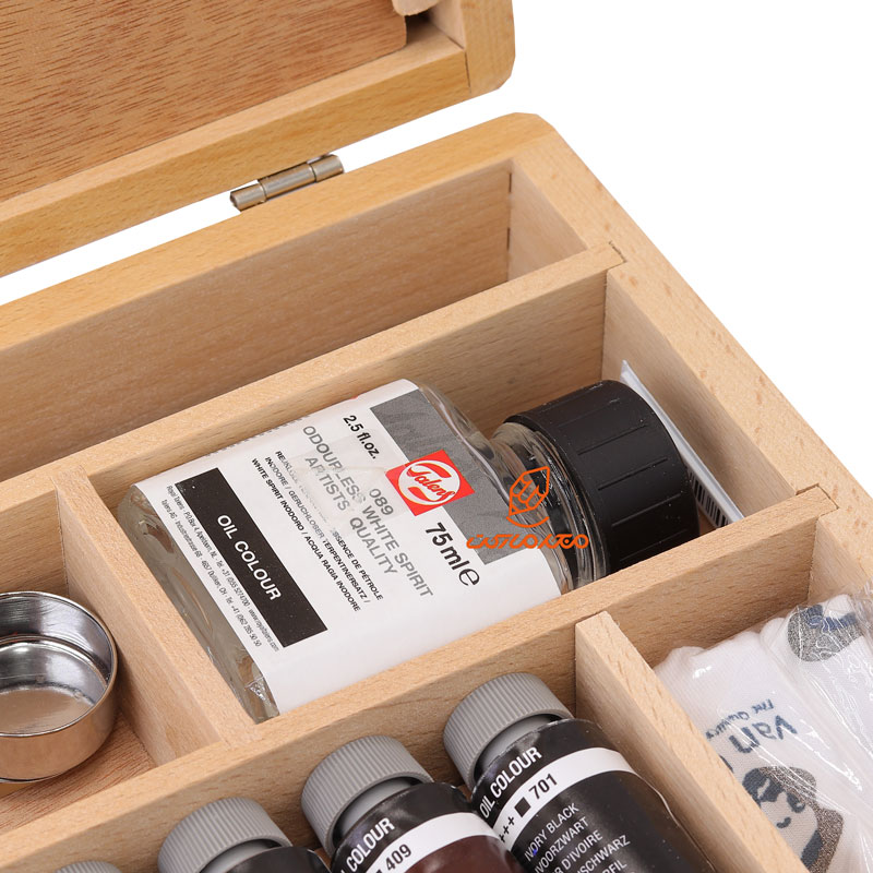 ست رنگ روغن 10 رنگ جعبه چوبی ونگوگ VAN GOGH (1)