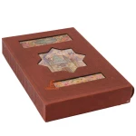 کتاب غزلیات شمس تبریزی دو زبانه وزیری جلد چرم (قاب کشویی) (3)