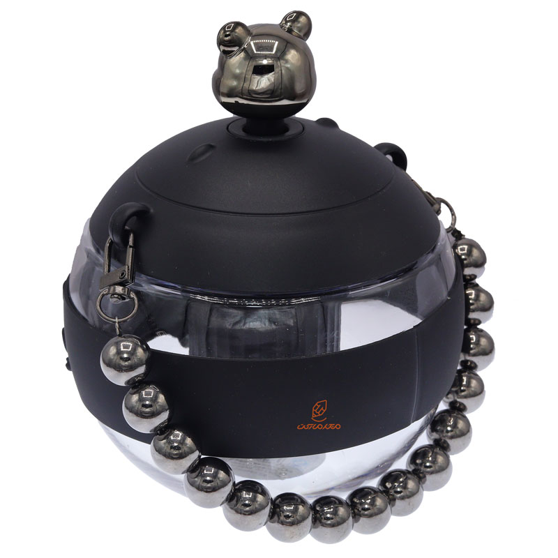 قمقمه فانتزی نی دار 850 میل کد 058 مشکی COOLDEAR