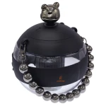قمقمه فانتزی نی دار 850 میل کد 058 مشکی COOLDEAR (3)