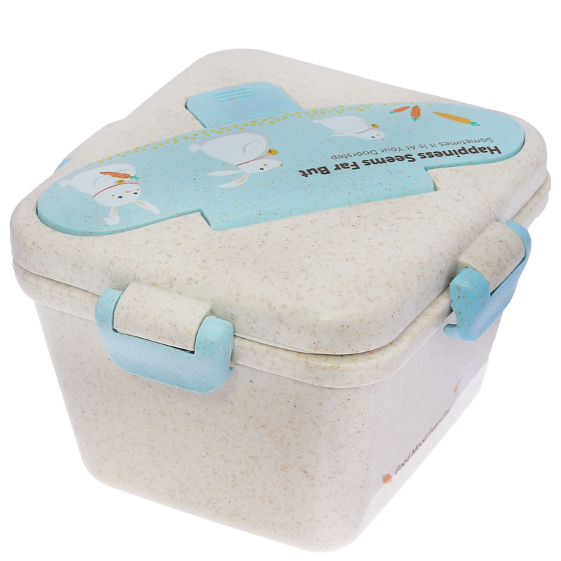 ظرف غذا یک طبقه گیاهی B528 کرم آبی (3)