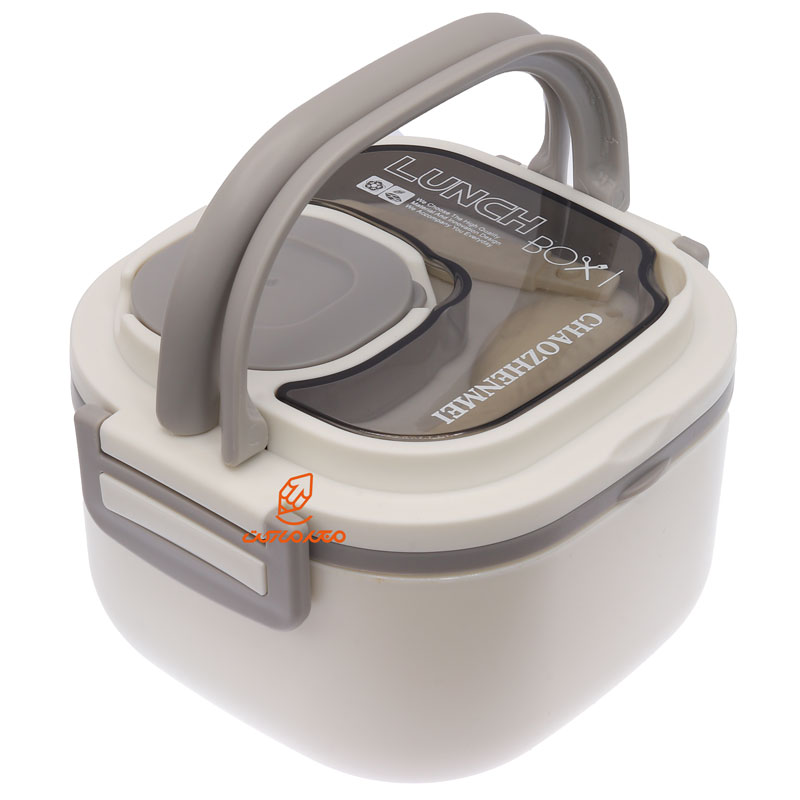 ظرف غذا یک طبقه مربعی X320 سفید (3)