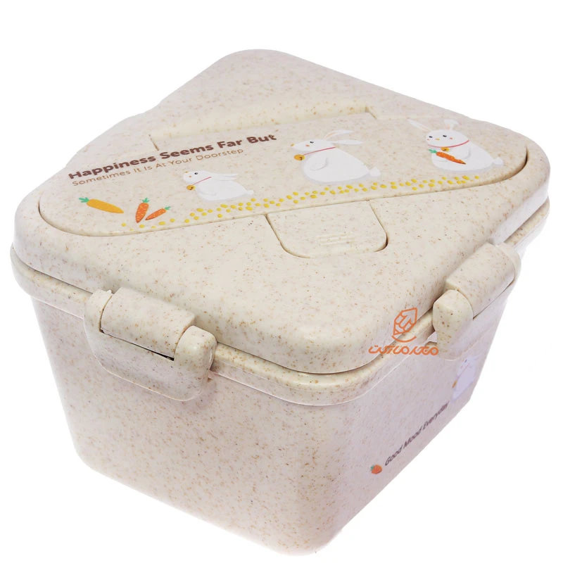 ظرف غذا یک طبقه گیاهی B528 کرم (2)