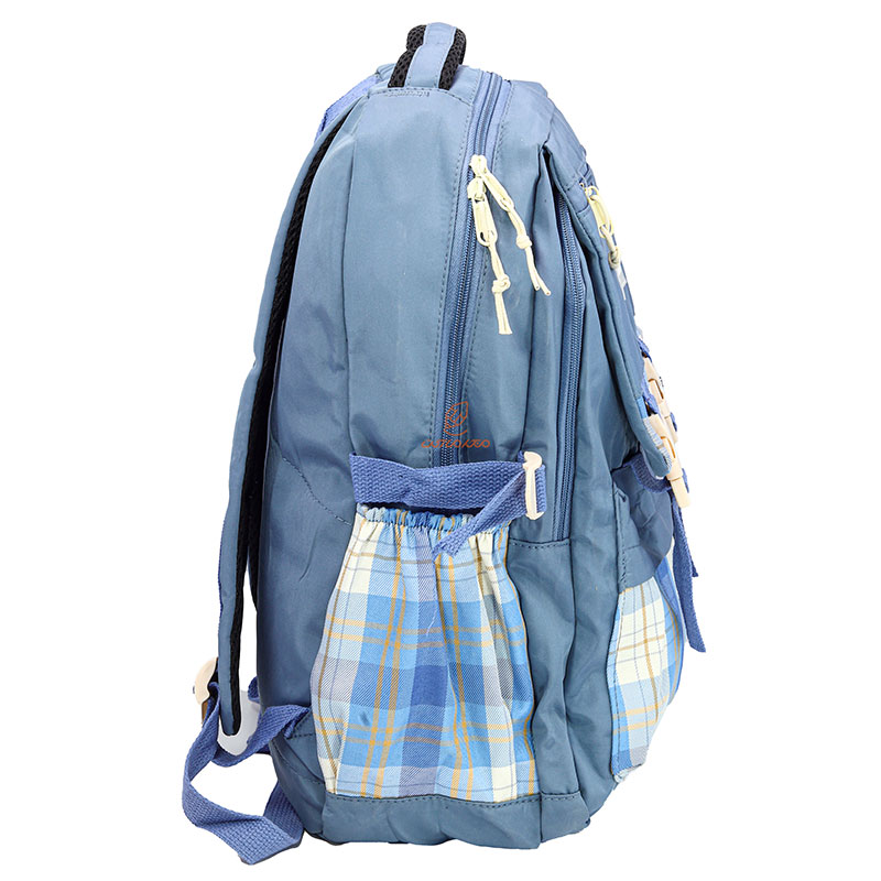 کوله پشتی دخترانه آبی چهارخانه ARABESCO (5)