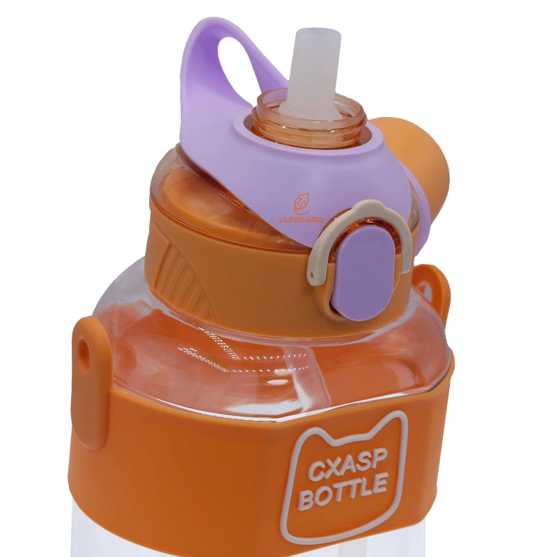 قمقمه نی دار 800 میل 386 نارنجی CXASP BOTTLE (4)