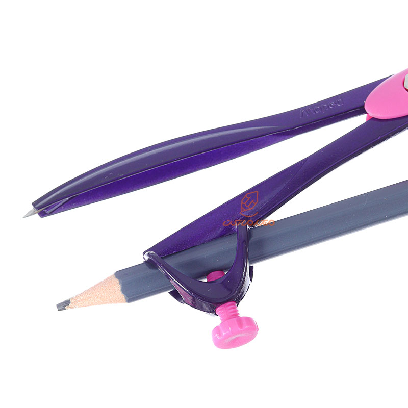 پرگار مدادگیر صورتی مدل STUDY 1941 مپد MAPED (6)