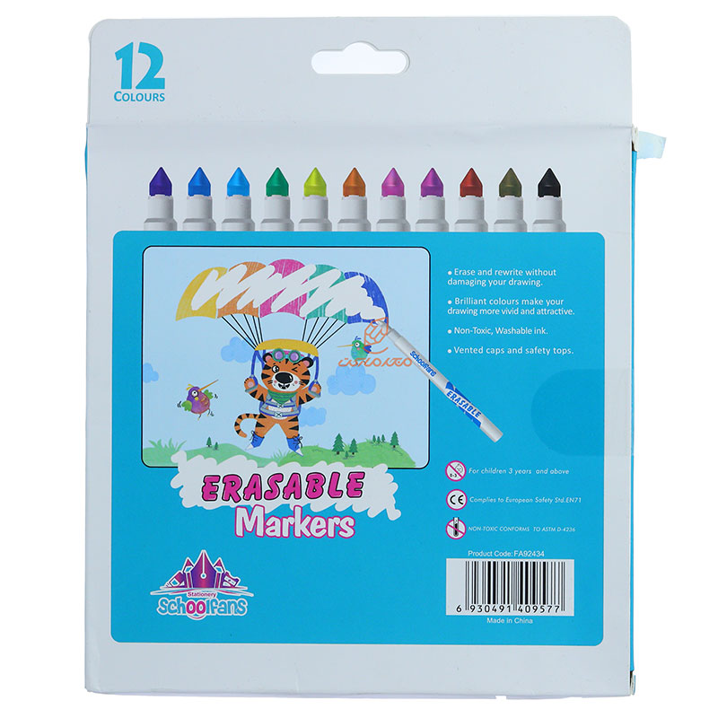 ماژیک رنگ آمیزی 12 رنگ مدل FA2434 اسکول فنس SCHOOLFANS (3)