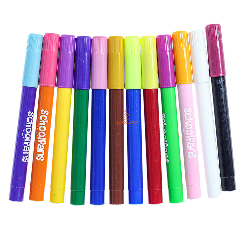 ماژیک رنگ آمیزی 12 رنگ مدل FA2435 اسکول فنس SCHOOLFANS (4)