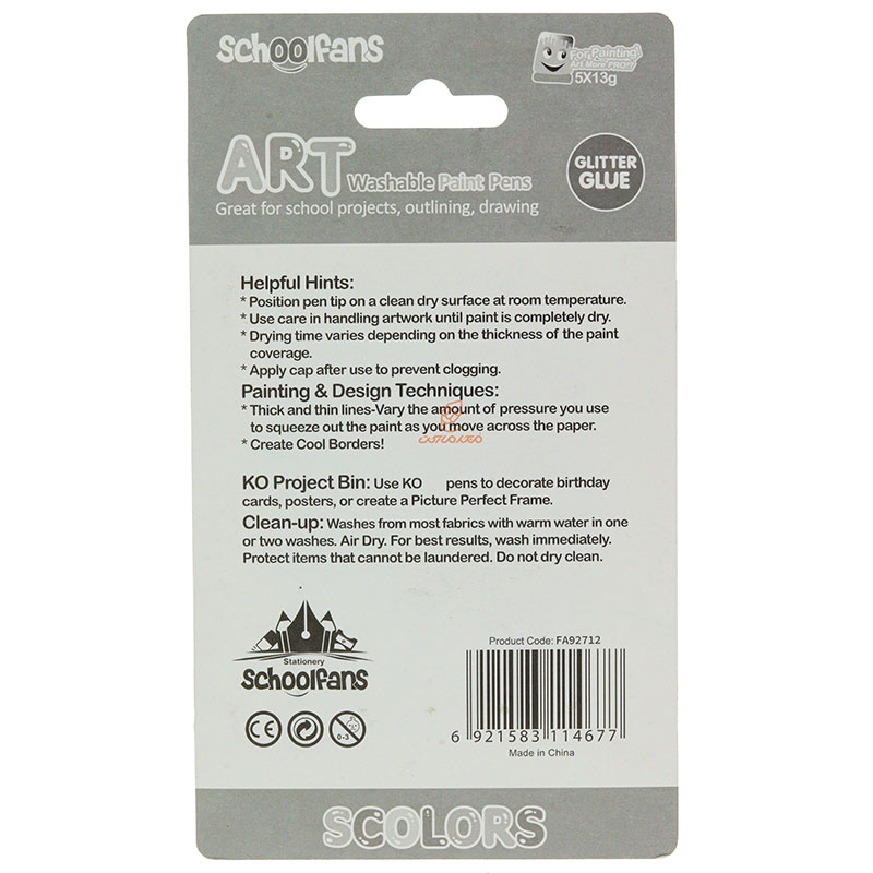 چسب اکلیلی 5 رنگ 2712 اسکول فنس SCHOOLFANS (3)