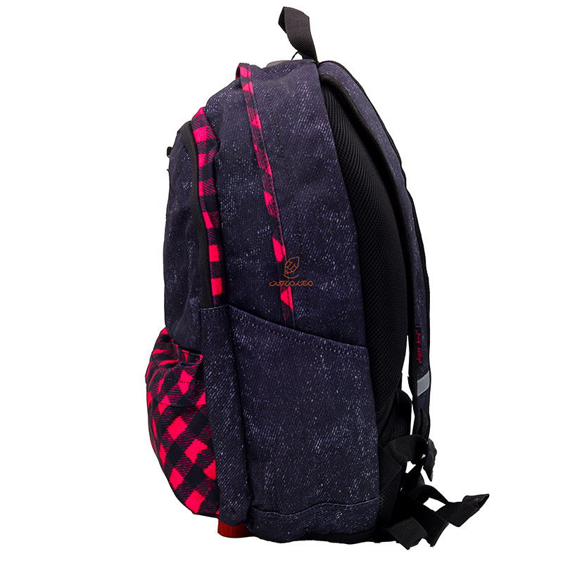 کوله پشتی طرح شطرنجی سرخابی گلسی برد 2580 GLOSSI BIRD (6)