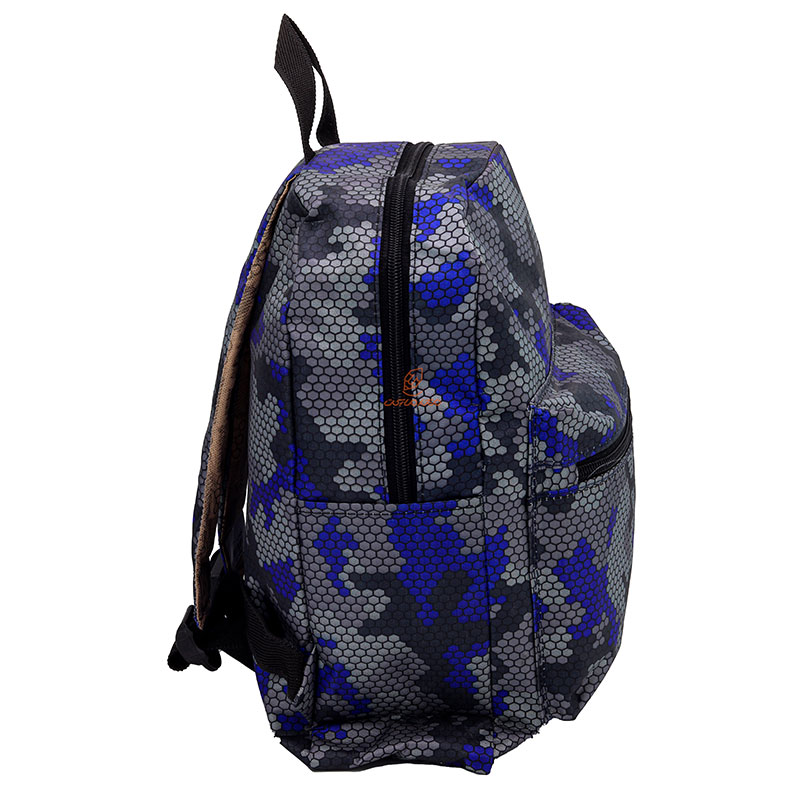 کوله پشتی مهد کودک طرح لوزی آبی طوسی علیزاده (5)