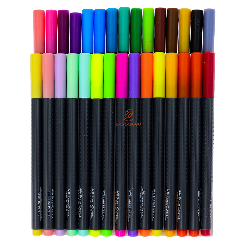 روان نویس 30 رنگ مدل پاستلی+نئون فاین پن فابرکاستل FABERCASTELL (6)