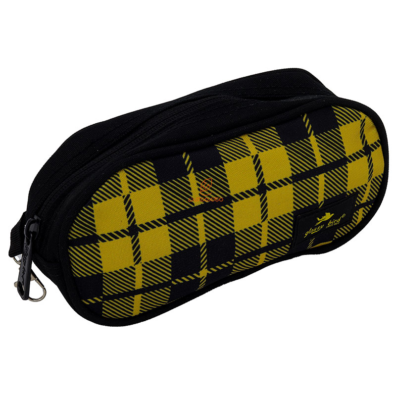 کوله پشتی طرح شطرنجی زردمشکی گلسی برد 2580 GLOSSI BIRD (4)