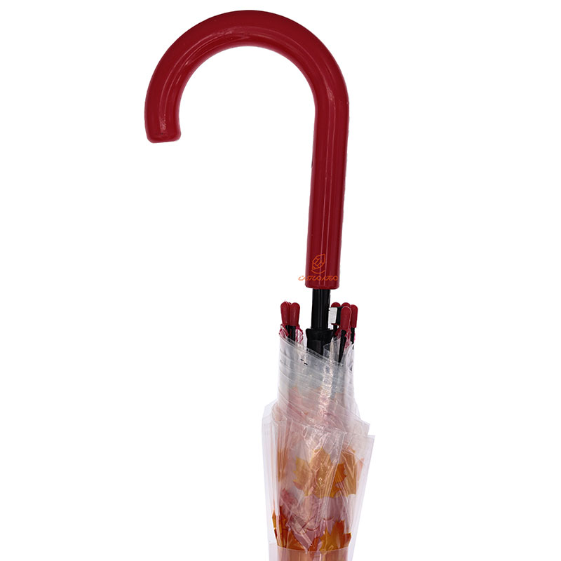 چتر شفاف نایلونی طرح برگ های پاییزی (4)