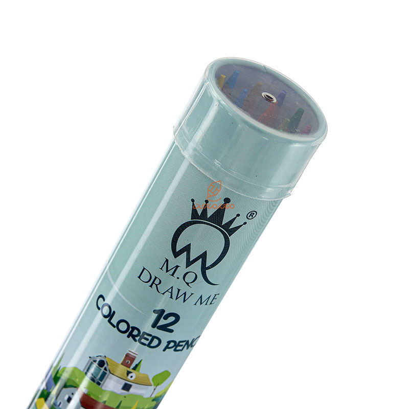 مداد رنگی 12 رنگ لوله ای طرح خانه های جنگلی ام کیو MQ (4)