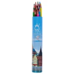 مداد رنگی 12 رنگ لوله ای طرح خانه های بلند ام کیو MQ1 (1)