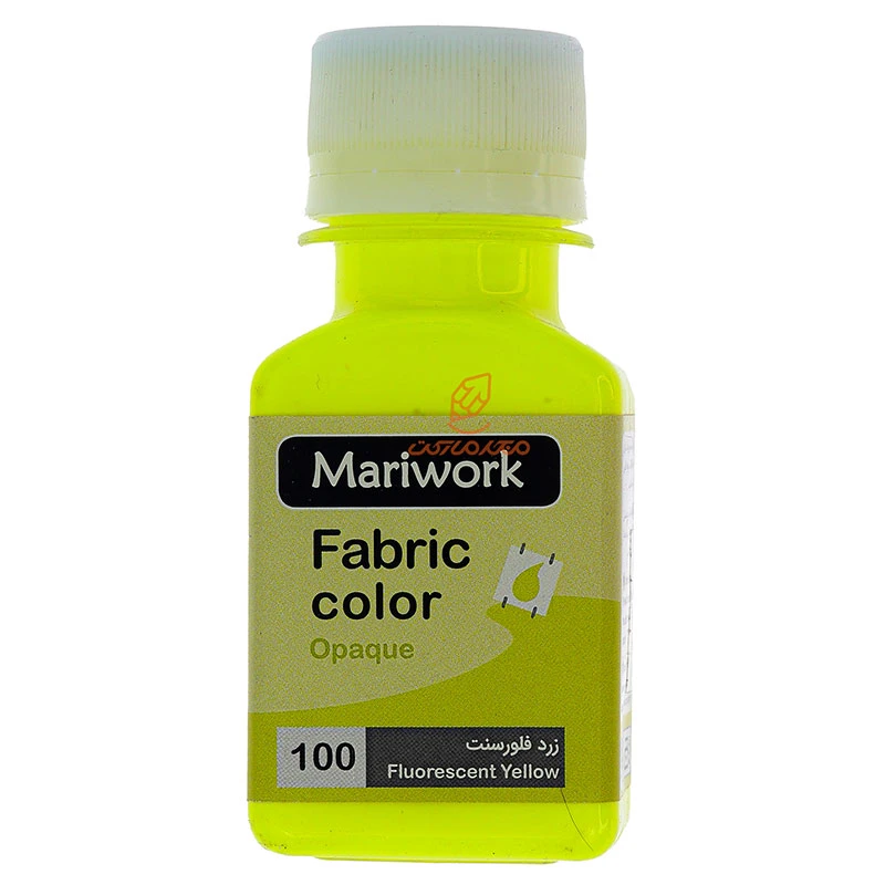 رنگ پارچه زرد فلورسنت(FLUORESCENT YELLOW) کد 100 ماری ورک MARIWORK (3)