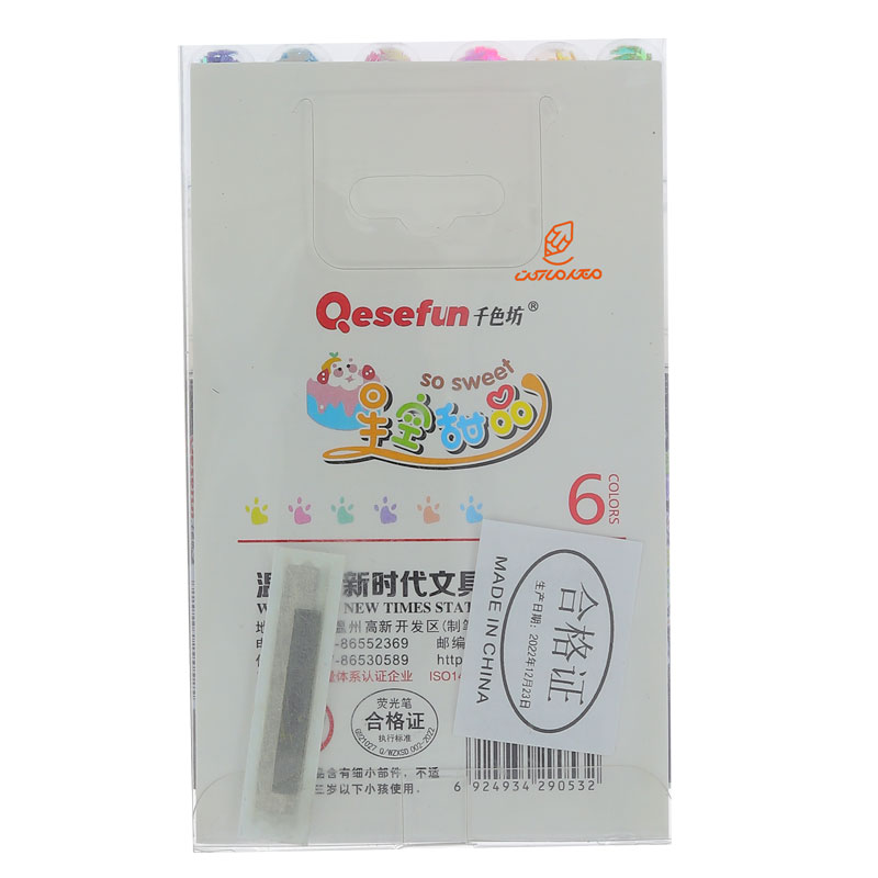 ماژیک علامت گذار 6 رنگی فانتزی سر پولک دار 3250 QESEFUN (4)