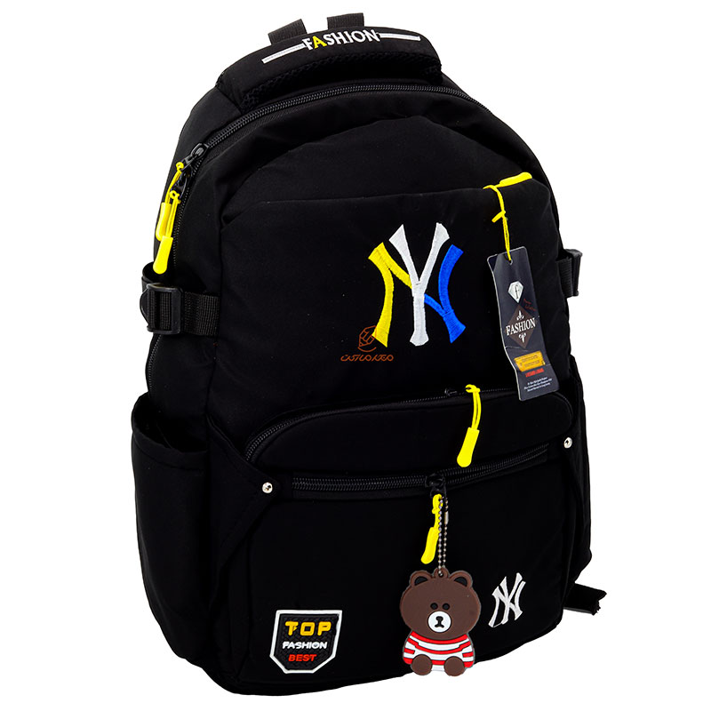 کوله پشتی مشکی طرح استیکر خرس FASHION