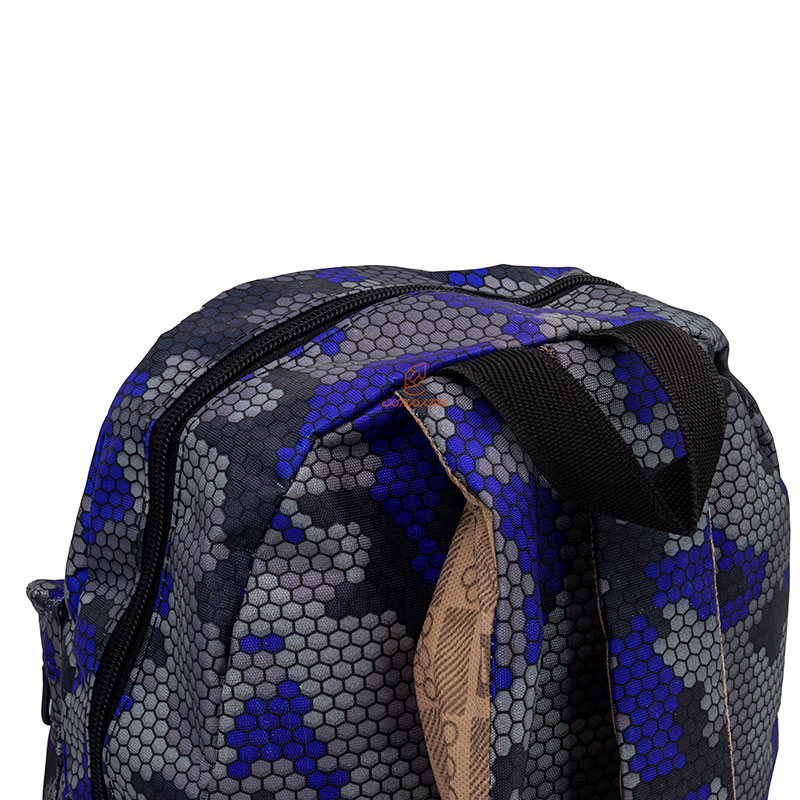 کوله پشتی مهد کودک طرح لوزی آبی طوسی علیزاده (3)