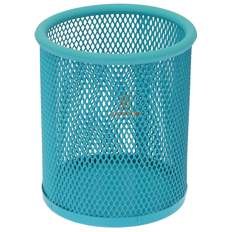 جا قلمی رومیزی توری فلزی آبی وافر vz-27 (3)