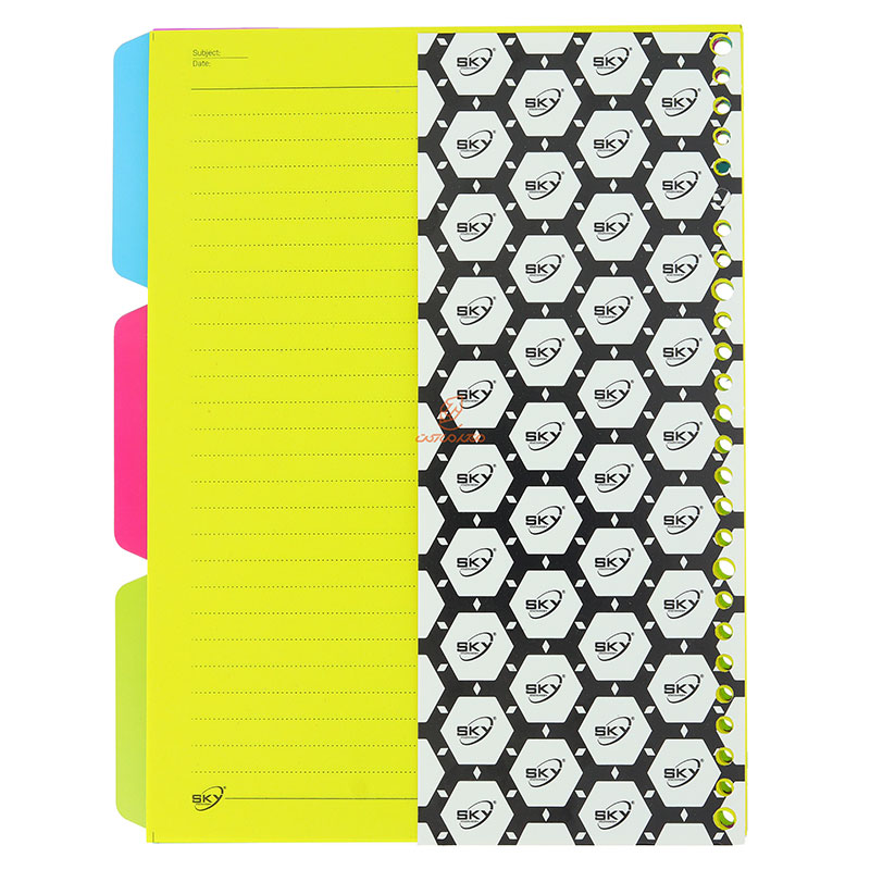 یدک دفتر کلاسوری 26 سوراخ رنگی اسکای SKY (4)