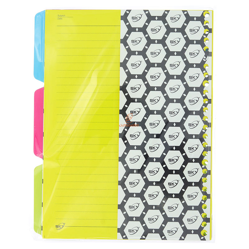 یدک دفتر کلاسوری 26 سوراخ رنگی اسکای SKY