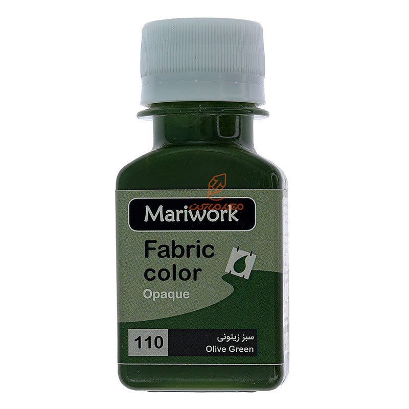 رنگ پارچه سبز زیتونی (OLIVE GREEN) کد 110 ماری ورک MARIWORK