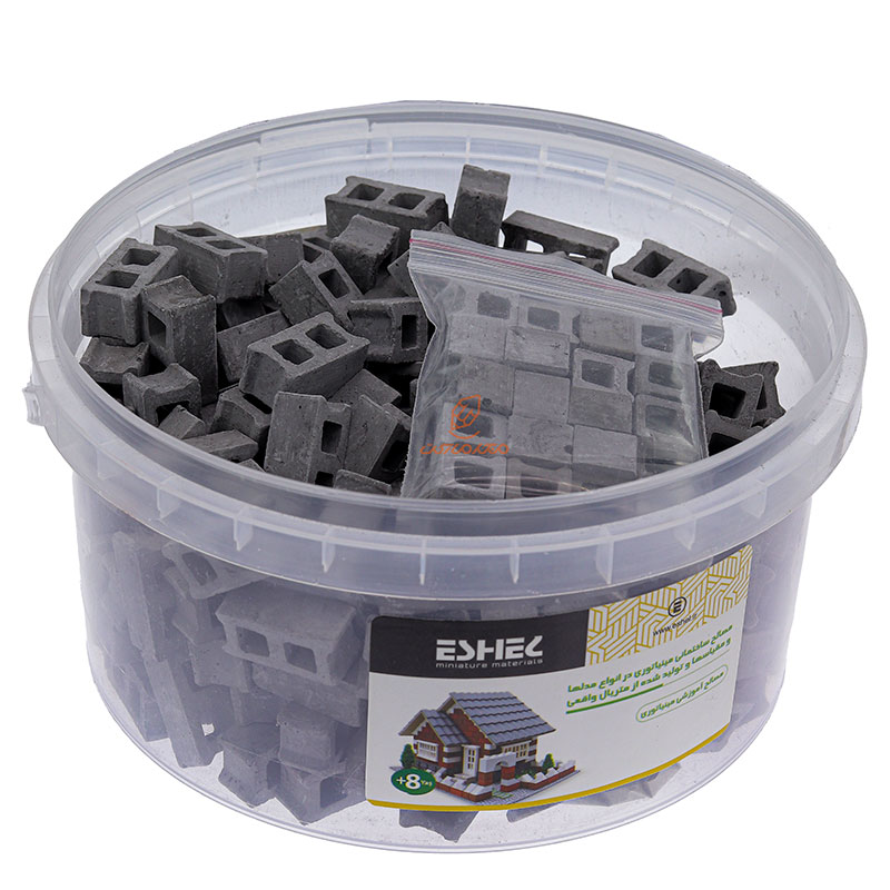 ماکت بلوک سیمانی زبانه دار مینیاتوری اشل (3)